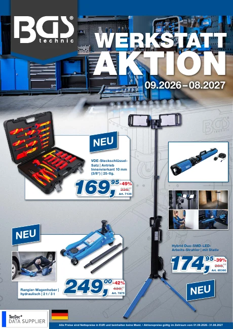 Originaltitelbild BGS technic Werkstattaktion 2026/27